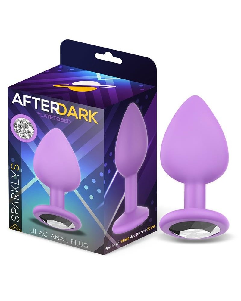 sparkly butt plug size s silicone lilac