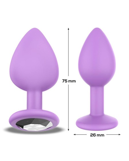 sparkly butt plug size s silicone lilac