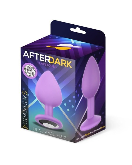 sparkly butt plug size s silicone lilac