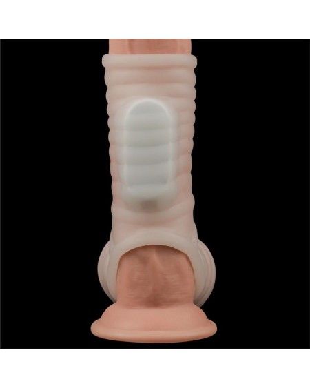 penis and testicles sleeve with vibration wave knights