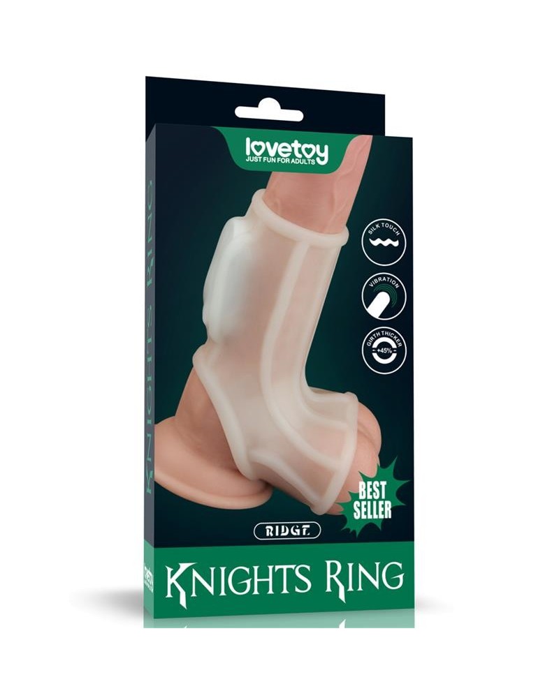 penis and testicles sleeve with vibration ridge knights