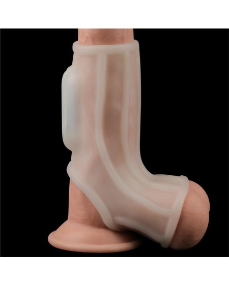 penis and testicles sleeve with vibration ridge knights