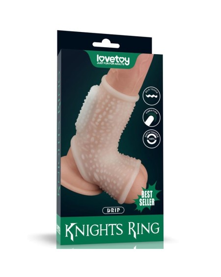penis and testicles sleeve with vibration drip knights