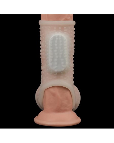 penis and testicles sleeve with vibration drip knights