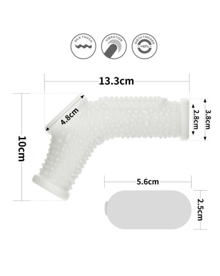 penis and testicles sleeve with vibration drip knights