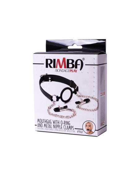 mouthgag with o-ring and nipple clamps