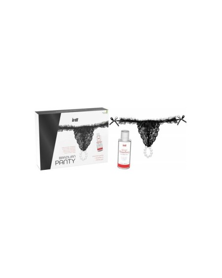 noir brazilian panty and strawberry slide gel 50 ml