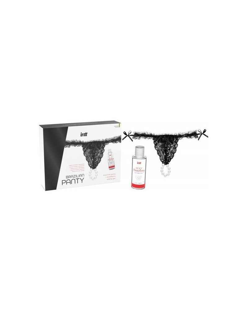 noir brazilian panty and strawberry slide gel 50 ml