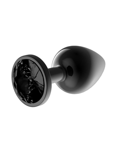 blackgem metalic butt plug with noir jewel size l
