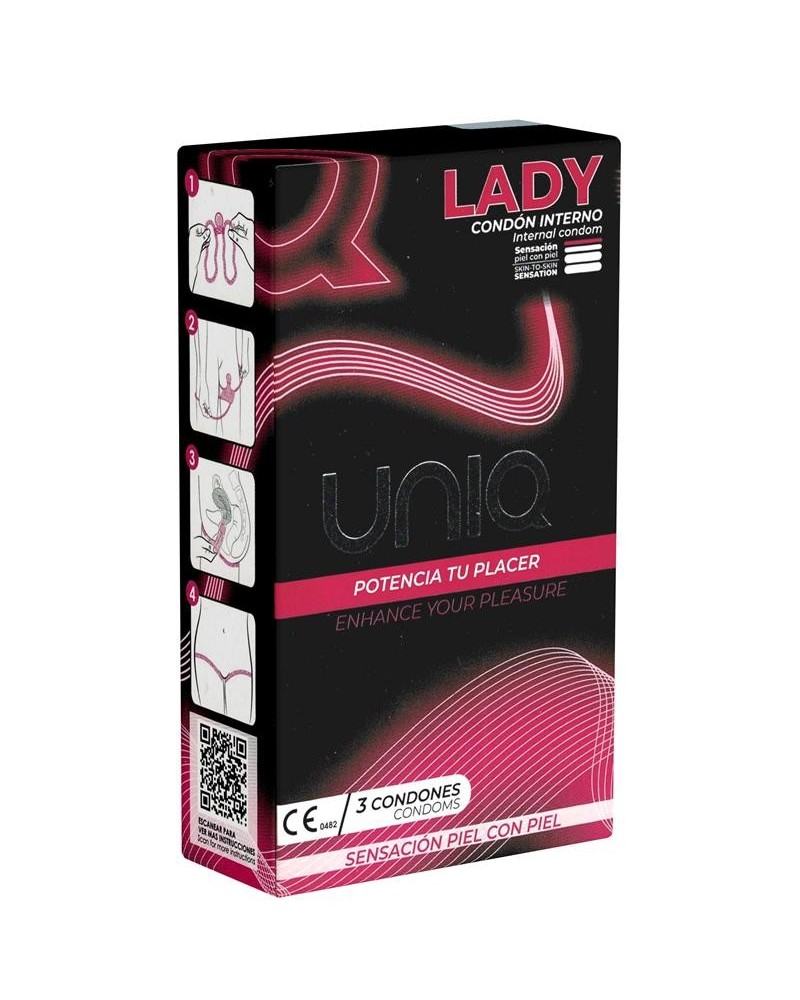 lady female condoms no latex 3 pcs