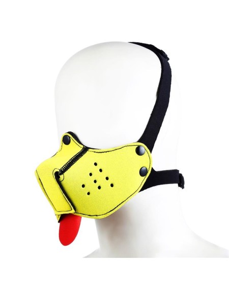 neoprene puppy face mask yellow
