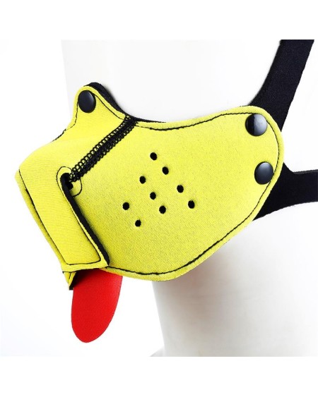 neoprene puppy face mask yellow