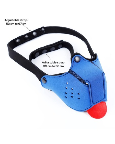 neoprene puppy face mask blue