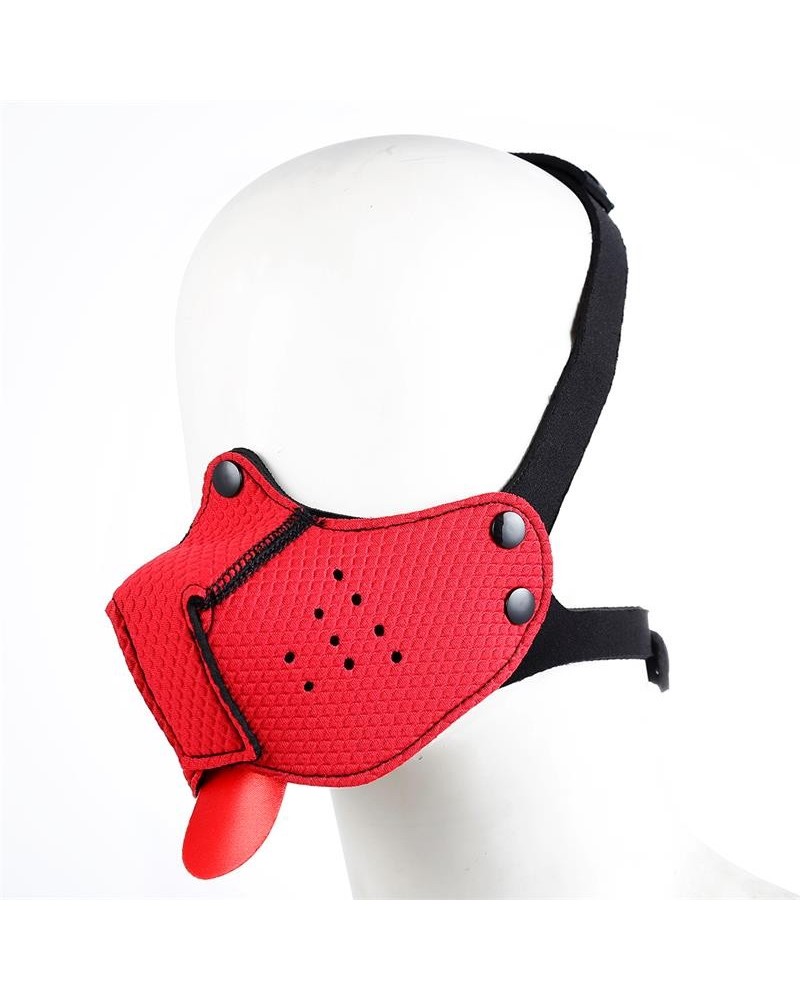 neoprene puppy face mask red