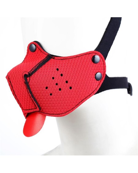 neoprene puppy face mask red