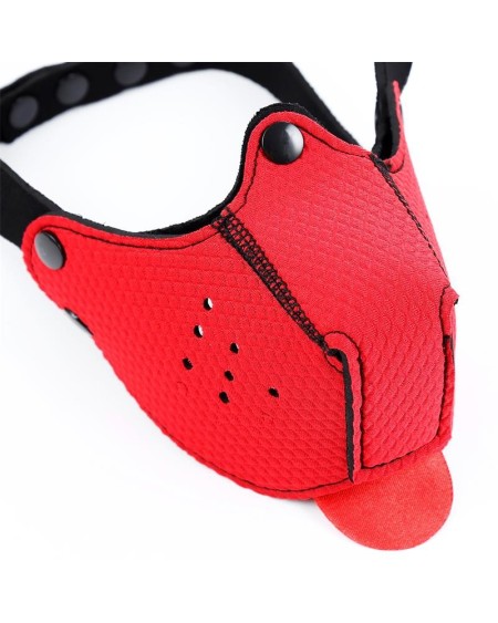 neoprene puppy face mask red