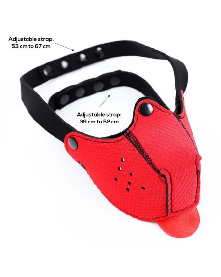neoprene puppy face mask red