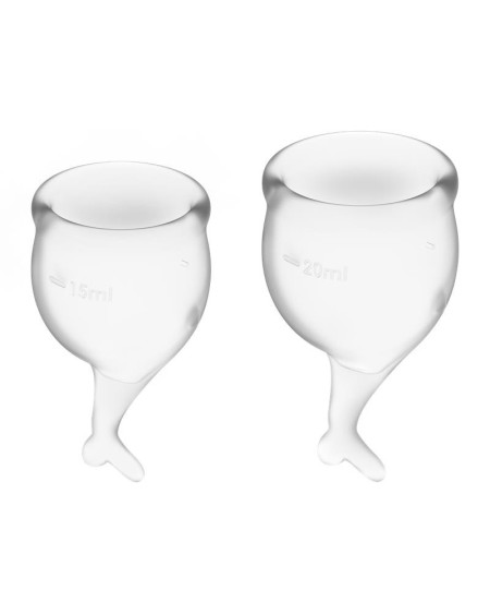 feel secure menstrual cup transparent pack of 2