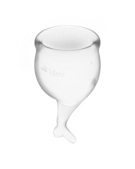 feel secure menstrual cup transparent pack of 2