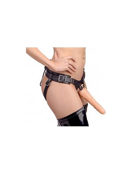 bodice corset style strap on harness noir