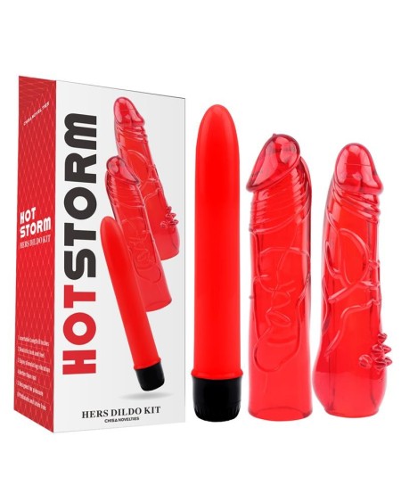 kit dildo and vibe hers dildo kit red