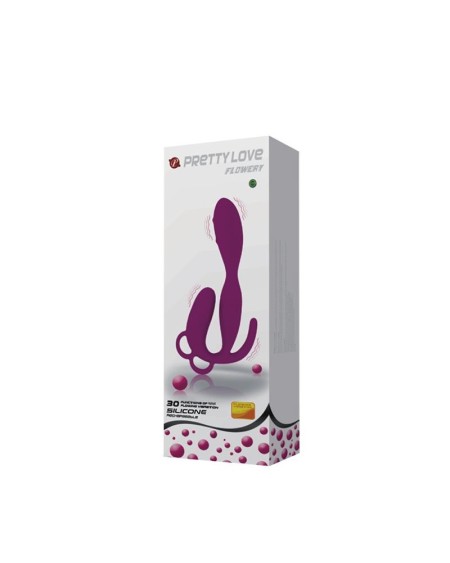pretty love butt plug flowery violet