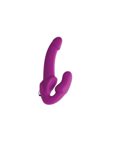 evoke strapless strap on dildo violet