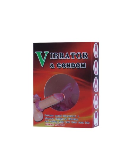 baile vibrant cock ring with condom rose