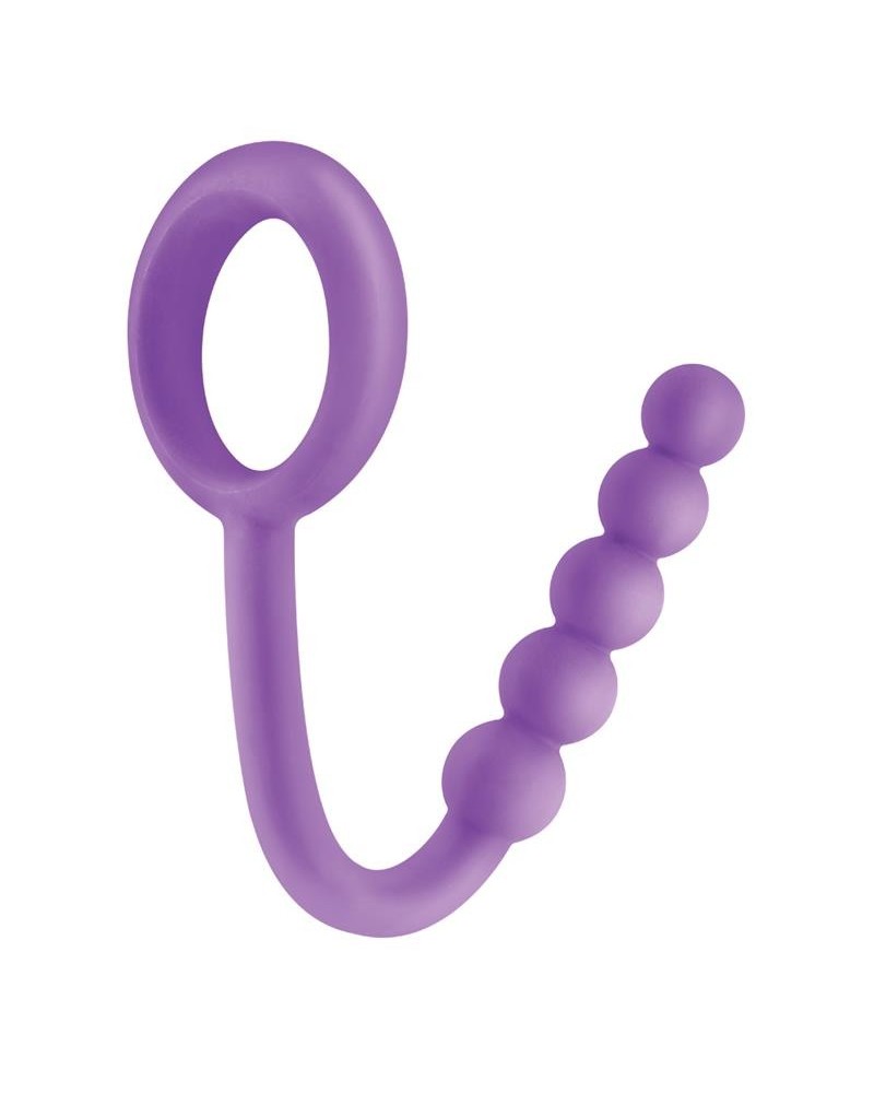 fetish fantasy elite ball cinch with anal bead violet