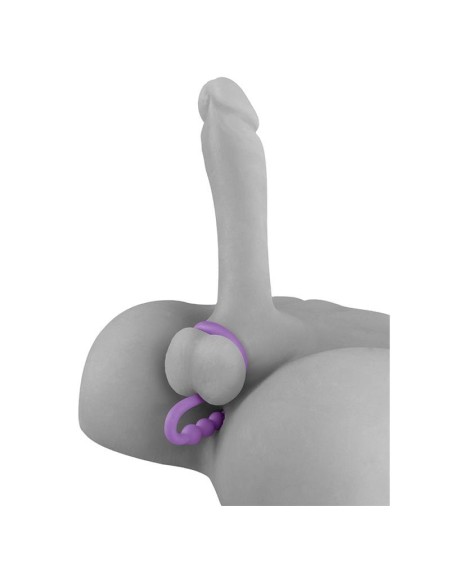 fetish fantasy elite ball cinch with anal bead violet