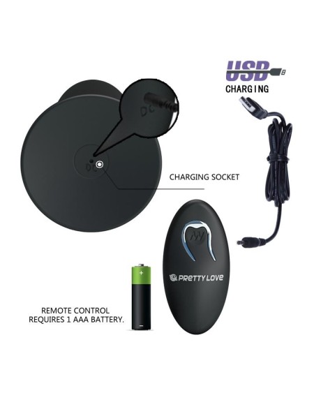 butt plug with remote control noir