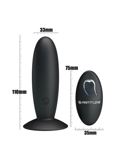 butt plug with remote control noir