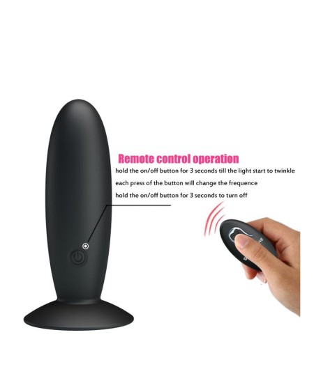 butt plug with remote control noir