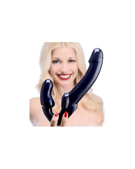 revolver strapless strap on g-spot dildo noir