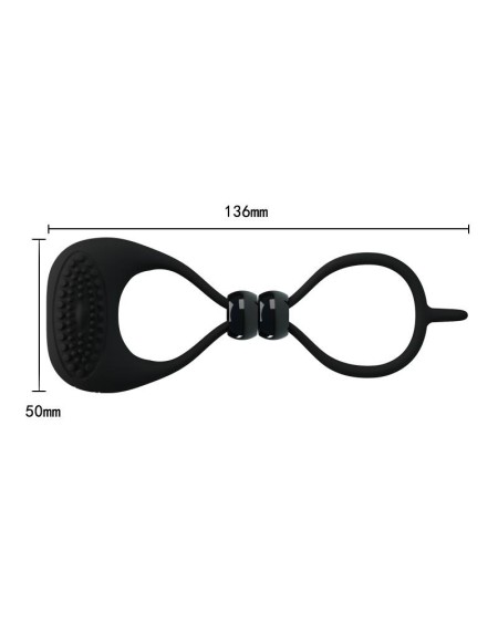 pretty love vibrant cock ring locker noir