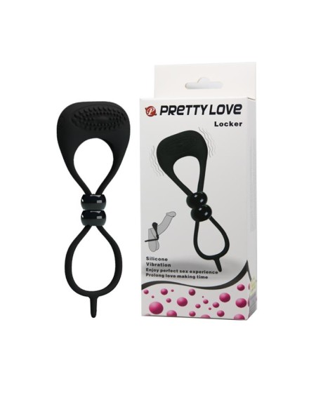pretty love vibrant cock ring locker noir