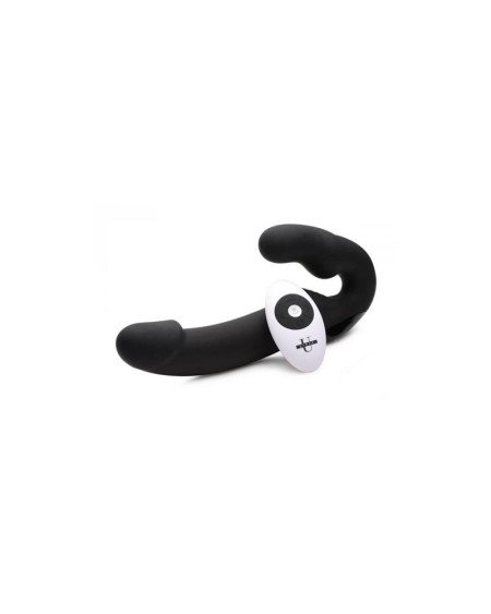 urge strapless strap-on vibrator noir