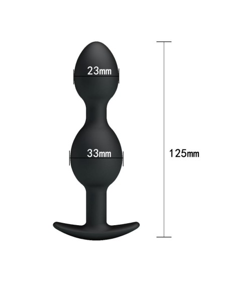 pretty love silicone anal balls noir