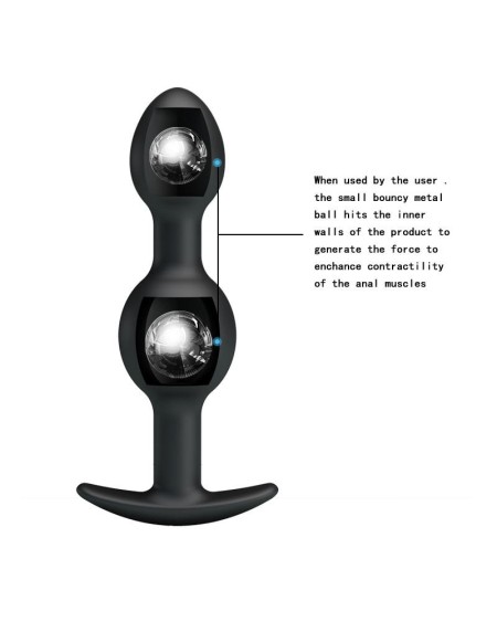 pretty love silicone anal balls noir