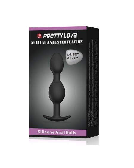pretty love silicone anal balls noir