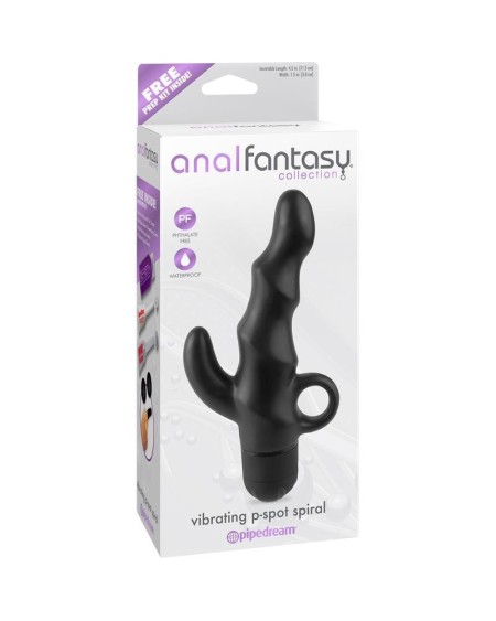 vibrant butt plug p-spot spiral noir