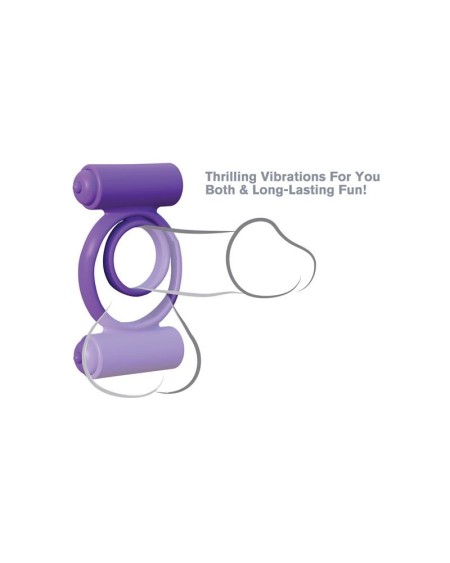 fantasy c-ringz silicone double delight violet