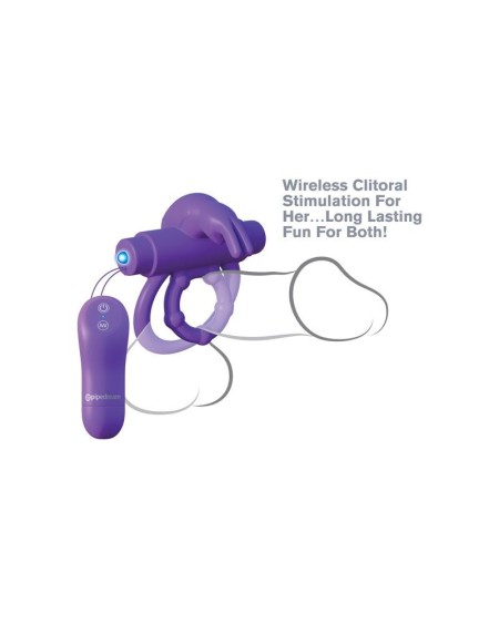 fantasy c-ringz aro de conejo con control remoto prpura