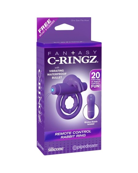 fantasy c-ringz aro de conejo con control remoto prpura