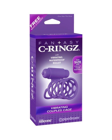 fantasy c-ringz vibrant couples cage violet