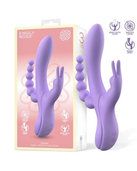 lindsay vibe with anal chain liquid silicone unibody flexible 2 motors