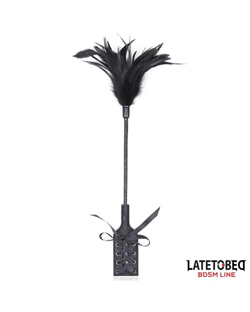 multi feathers tickler and lace ribbon paddle comb