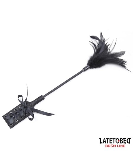 multi feathers tickler and lace ribbon paddle comb