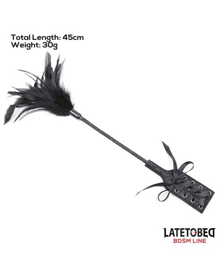 multi feathers tickler and lace ribbon paddle comb