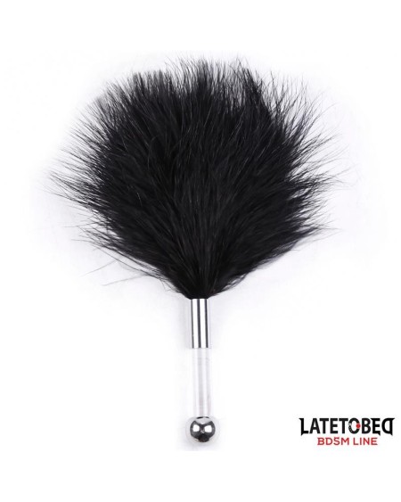 feather tickler with acrylic metal handle